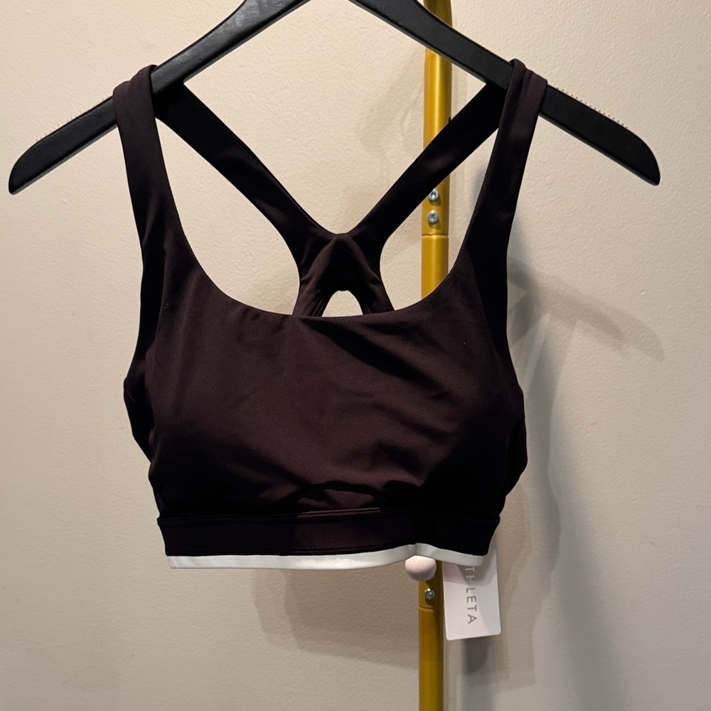 Athleta Black Crossback Sports Bra NWT XL - Picture 2 of 9